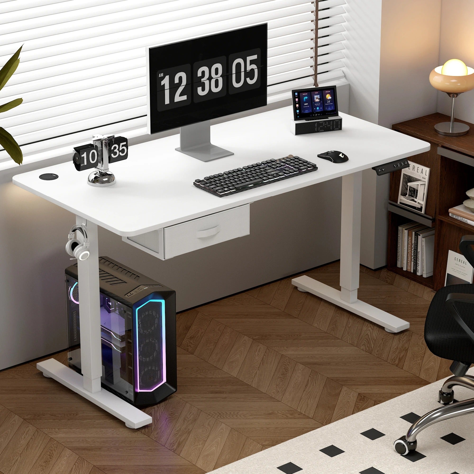 Elektrický výškově nastavitelný stojací stůl VarioLift pro domácí kancelář | Lersk