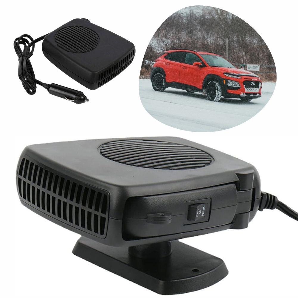 TurboHeat 12V Bilvarmer 150W og 300W Keramisk Blæservarmer Bærbar Bilafrimnings- og Varmeenhed | Lersk