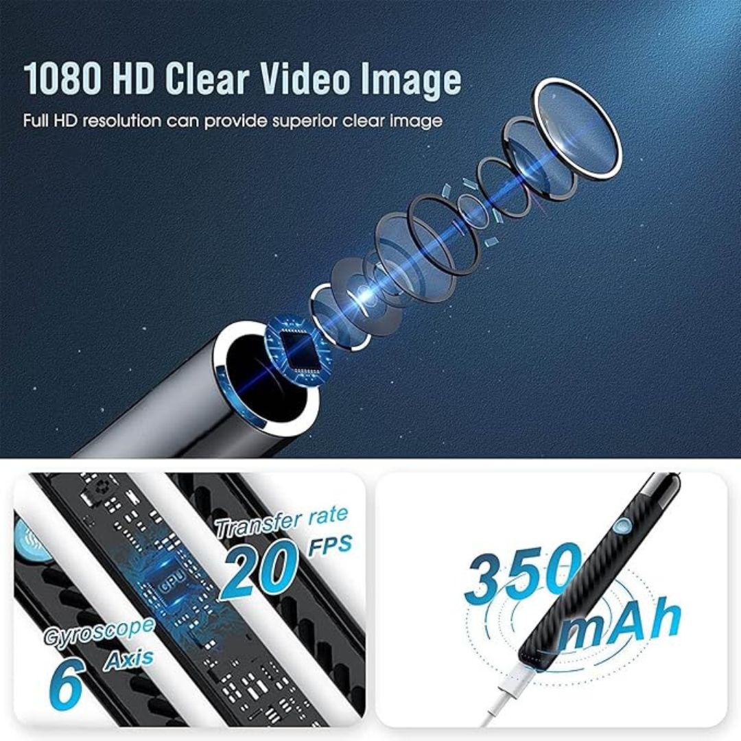 Auravue odstraňovač ušního mazu s 1080P HD kamerou a nastavitelnými lopatkami | Lersk