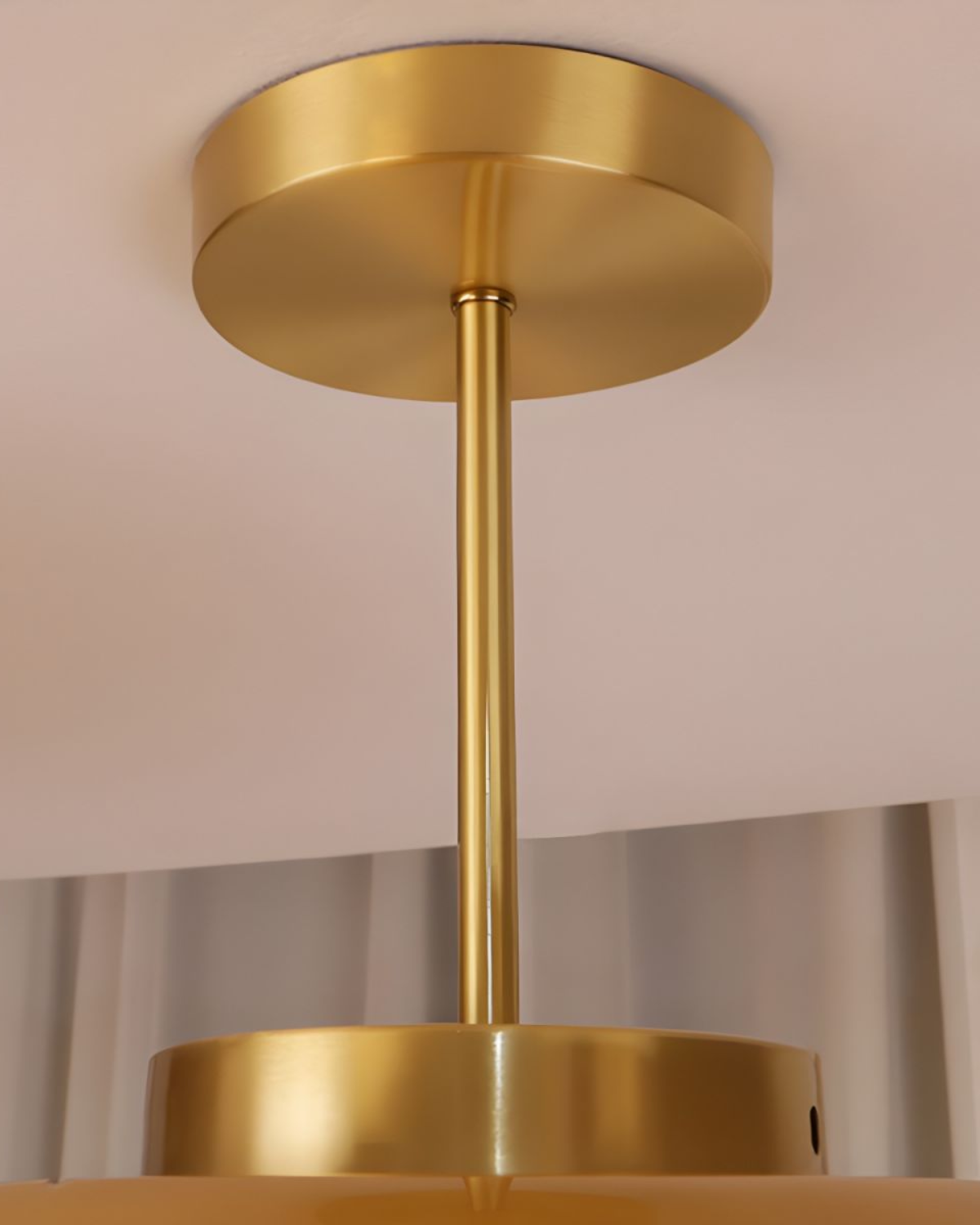 LumaBrass Frosted Glass Ceiling Light With Brass Mount | Lersk