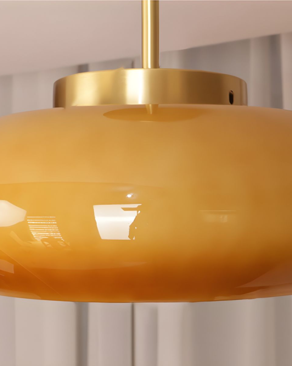 LumaBrass Frosted Glass Ceiling Light With Brass Mount | Lersk