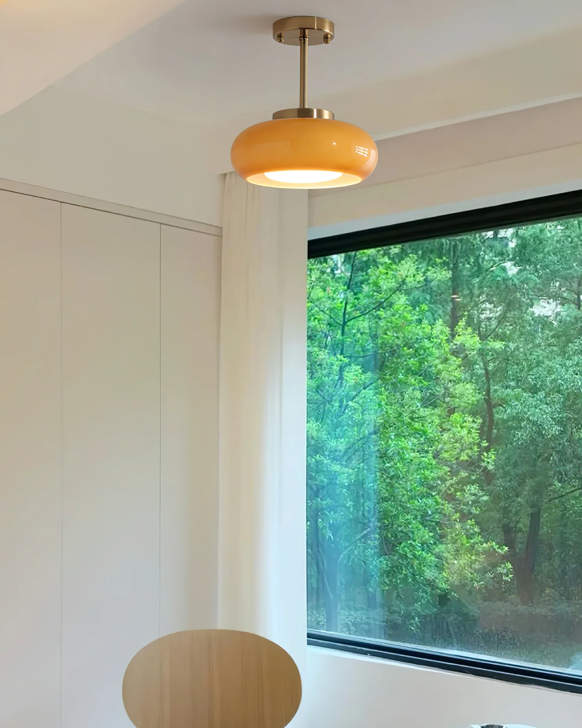 LumaBrass Frosted Glass Ceiling Light With Brass Mount | Lersk
