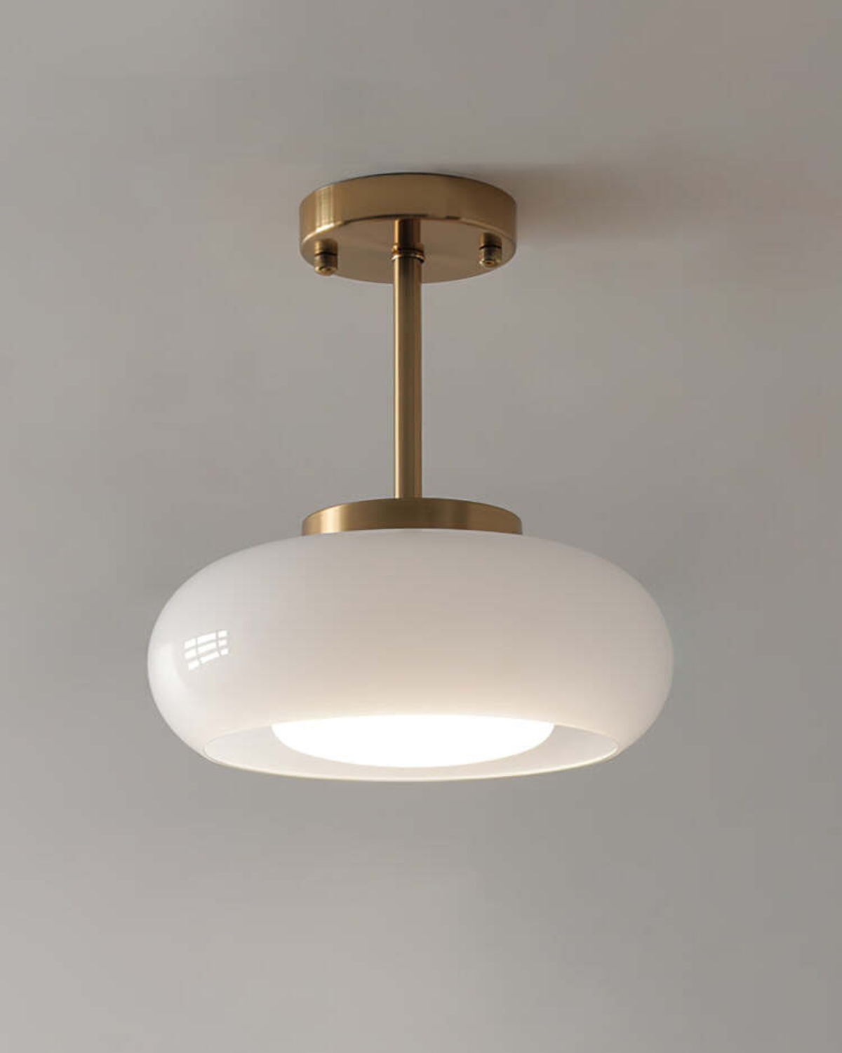 LumaBrass Frosted Glass Ceiling Light With Brass Mount | Lersk