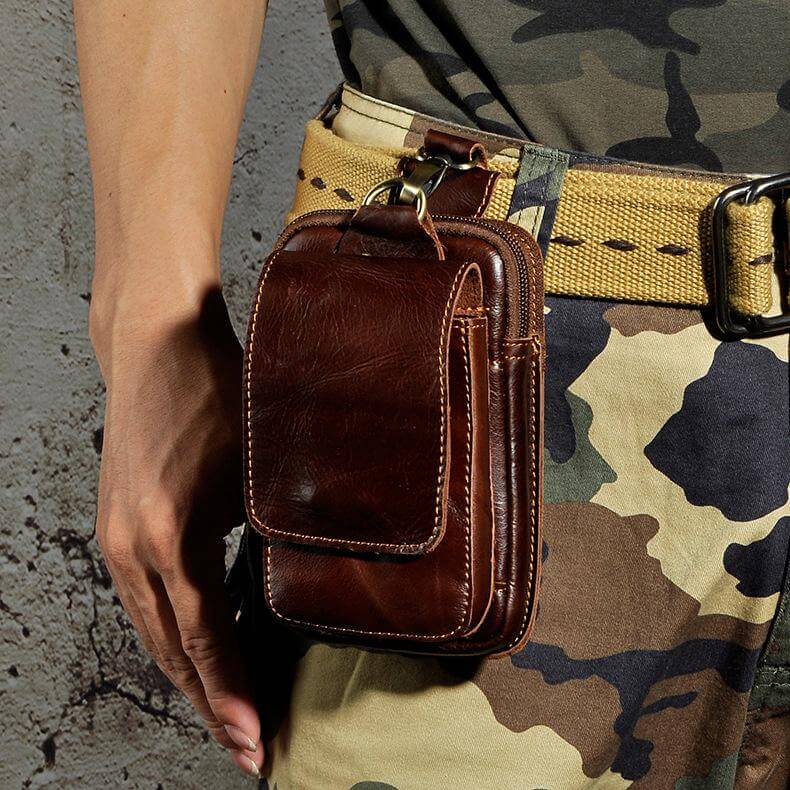 Premium Leder Herren-Gürteltasche für tägliche Essentials und eleganten Stil unterwegs | Lersk