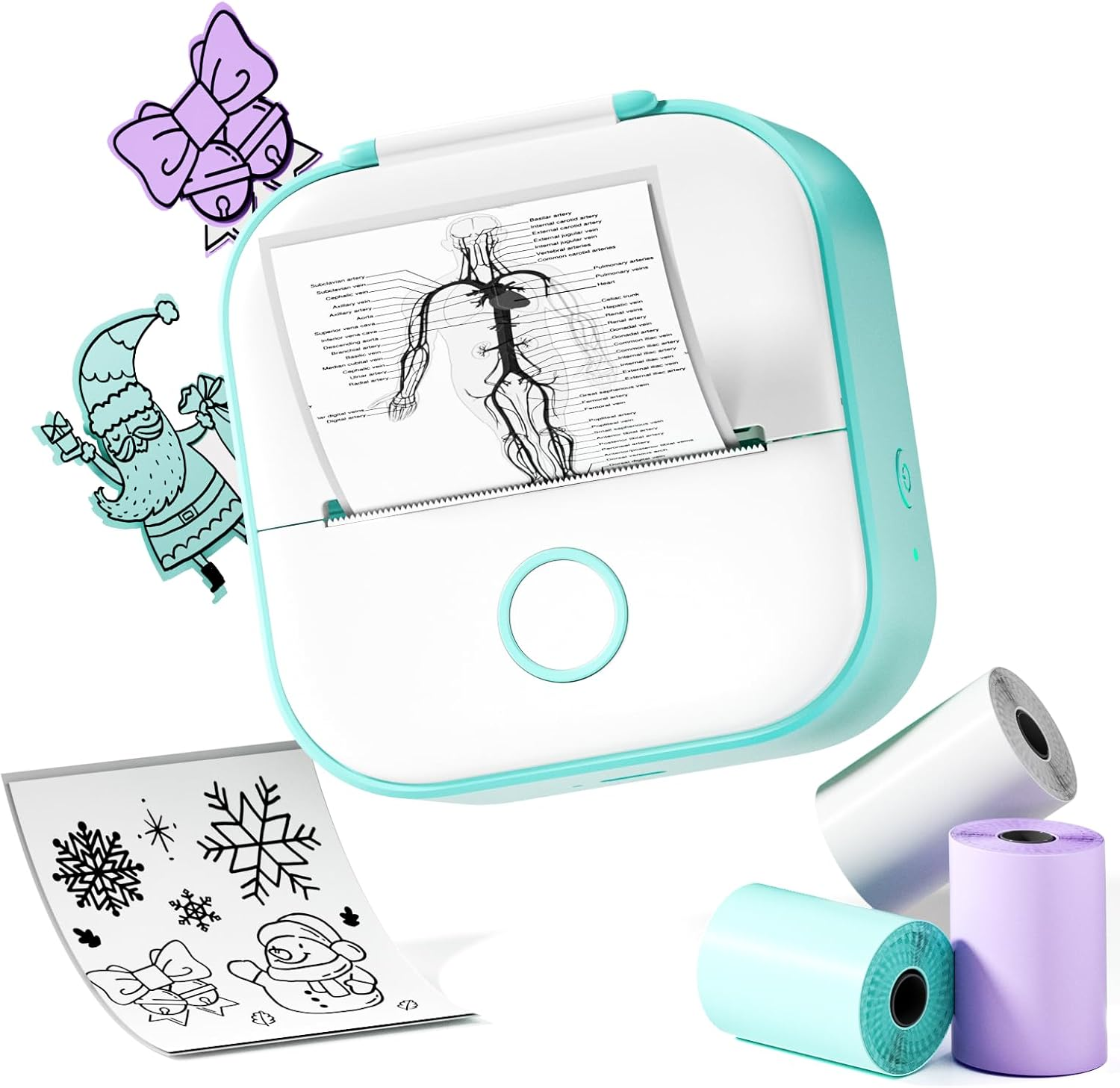 Portable Mini Printer Bluetooth Inkless Instant Photo Printing for Smartphones | Lersk