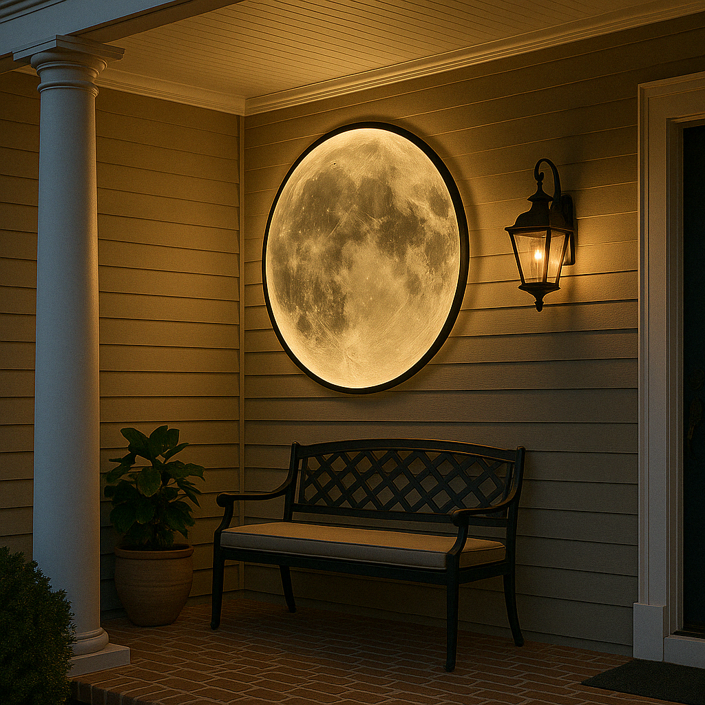 Lunara Moon Væglampe med realistisk krateroverflade og blødt LED-lys | Lersk