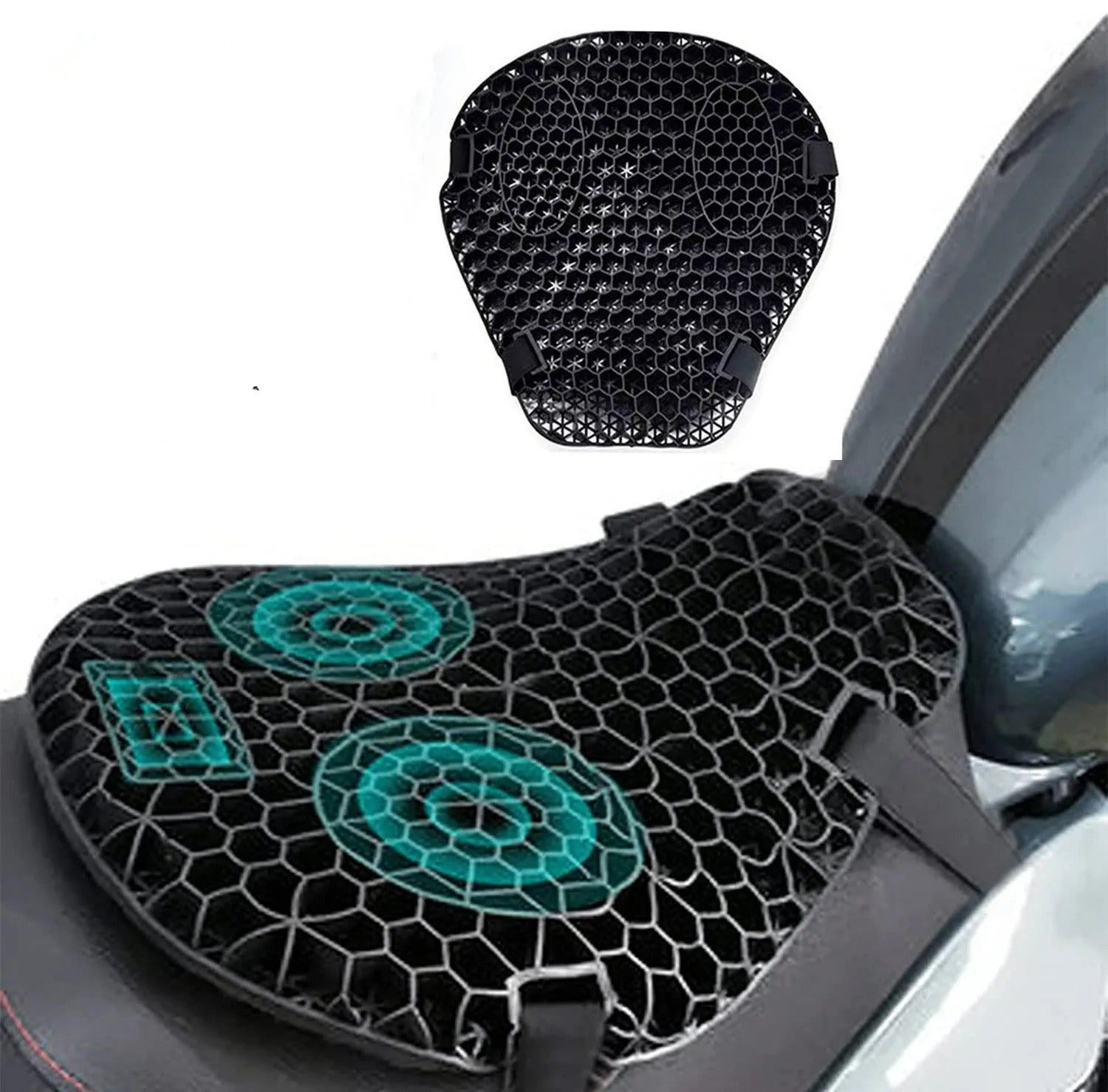 HoneyRide 3D honningkage-stødabsorberende motorcykelsæde-pude til komfort på hver tur | Lersk
