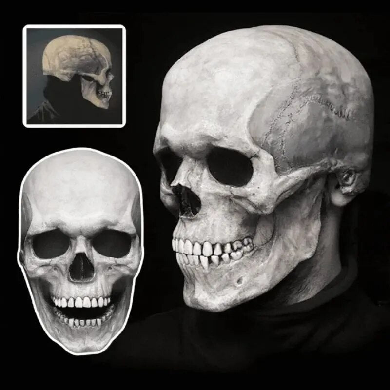 Skull Mask With Movable Jaw for Halloween Cosplay Realistic Prop | Lersk