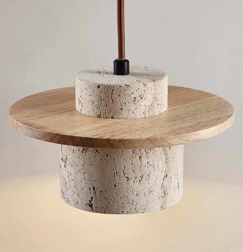 Aurelia Travertin Pendel Lampe med Retro Mat Finish | Lersk