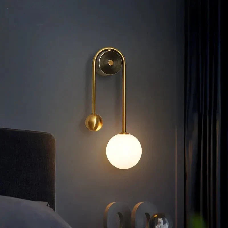 Luma glas kuglevæglampe moderne minimalistisk armatur | Lersk