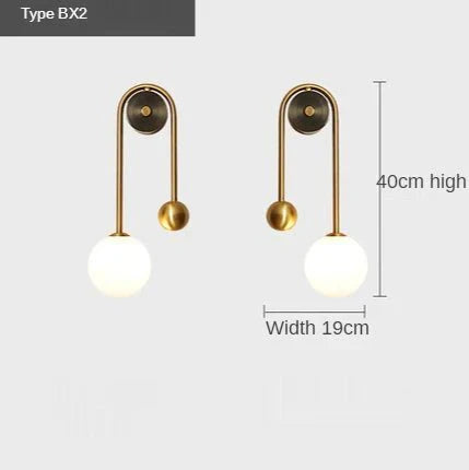 Luma glas kuglevæglampe moderne minimalistisk armatur | Lersk