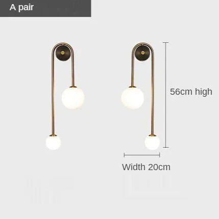 Luma glas kuglevæglampe moderne minimalistisk armatur | Lersk