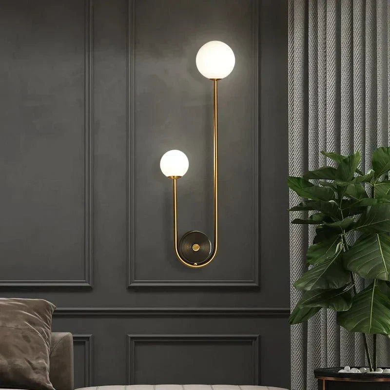 Luma glas kuglevæglampe moderne minimalistisk armatur | Lersk