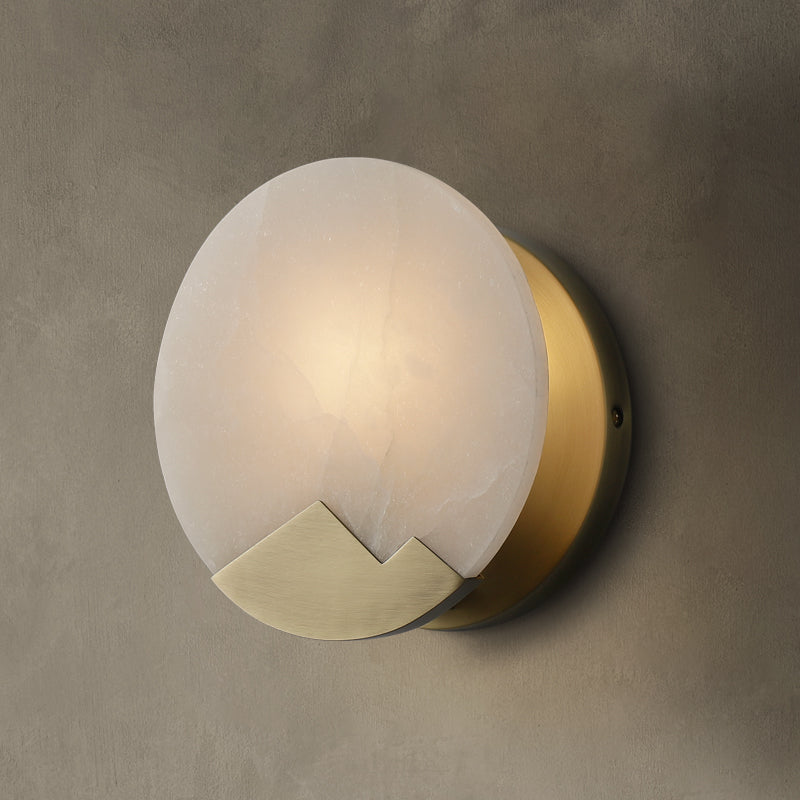 Luminux Marble LED Wall Light With Brass Accents, Nordic Style | Lersk