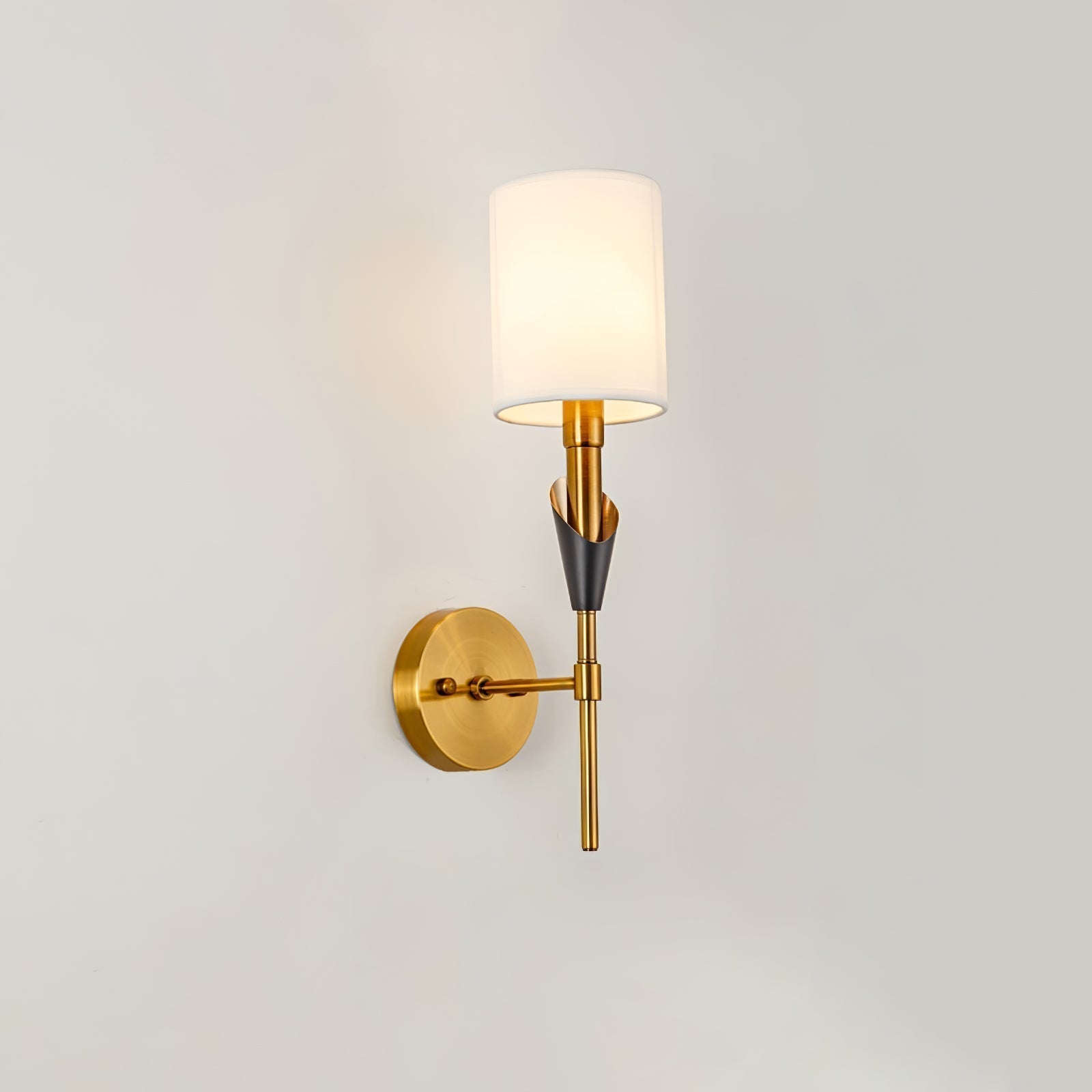 NovaCrest Brushed Nickel Curved Wall Lamp Modern Glow | Lersk