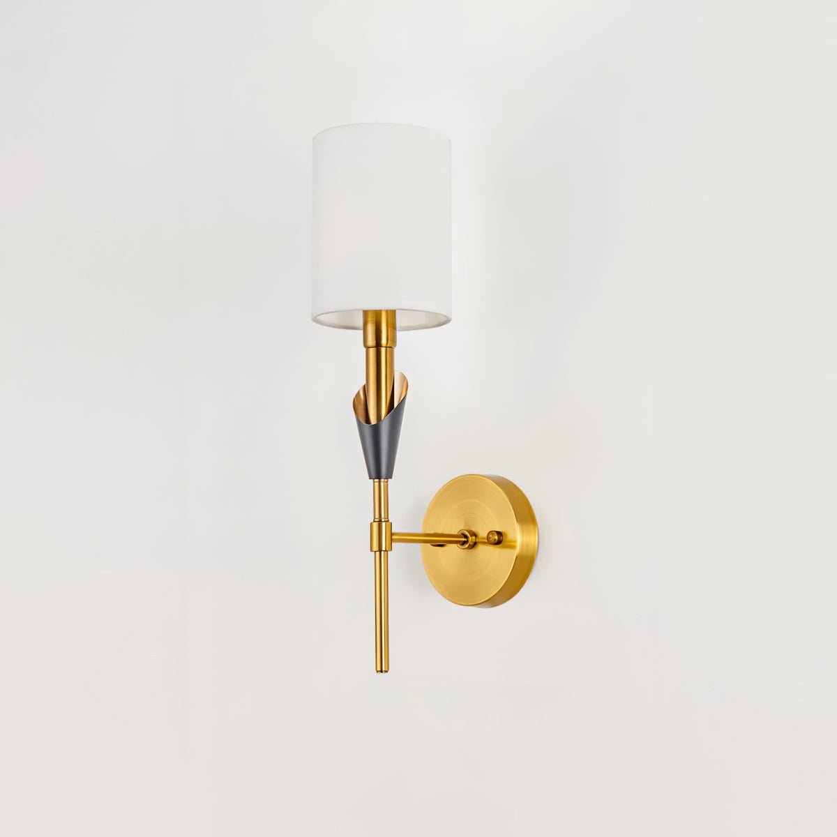 NovaCrest Brushed Nickel Curved Wall Lamp Modern Glow | Lersk