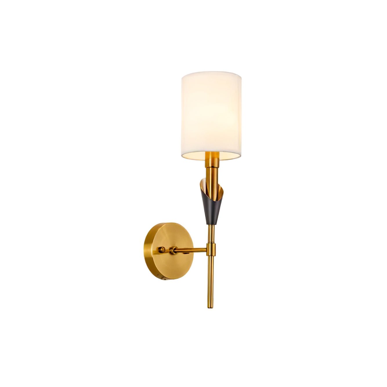 NovaCrest Brushed Nickel Curved Wall Lamp Modern Glow | Lersk