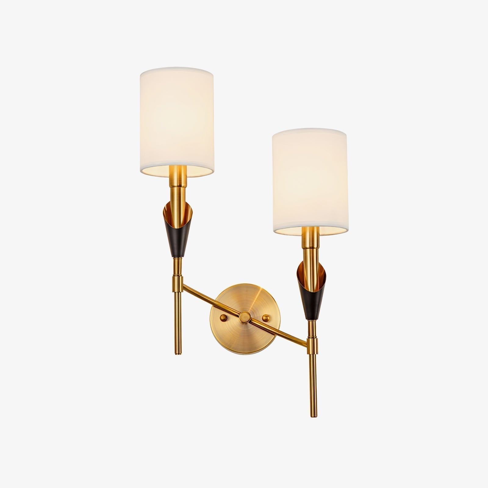 NovaCrest Brushed Nickel Curved Wall Lamp Modern Glow | Lersk