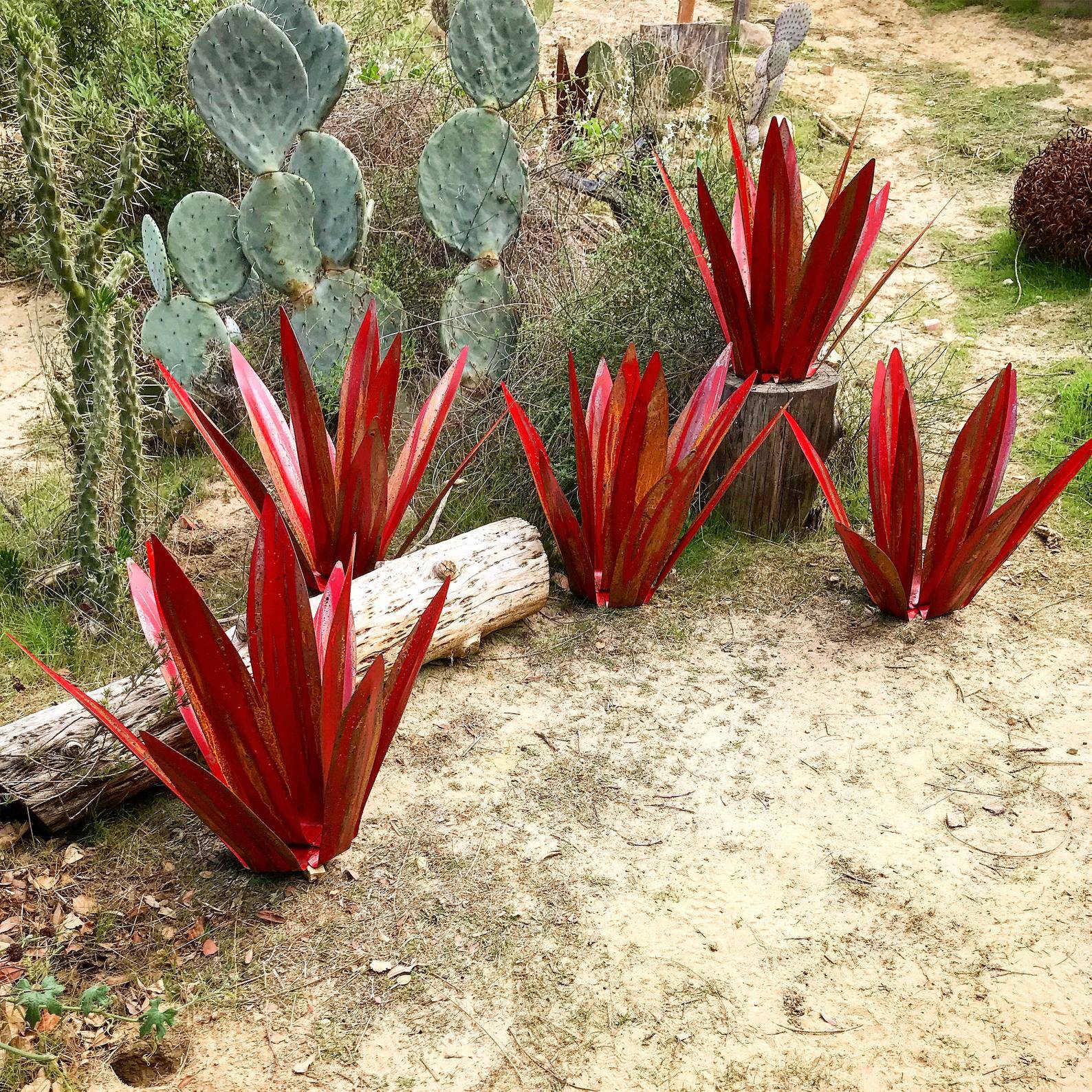 Ewige Agave Handgefertigte Rostfreie Metall-Gartenskulptur für Innen- und Außendekor | Lersk