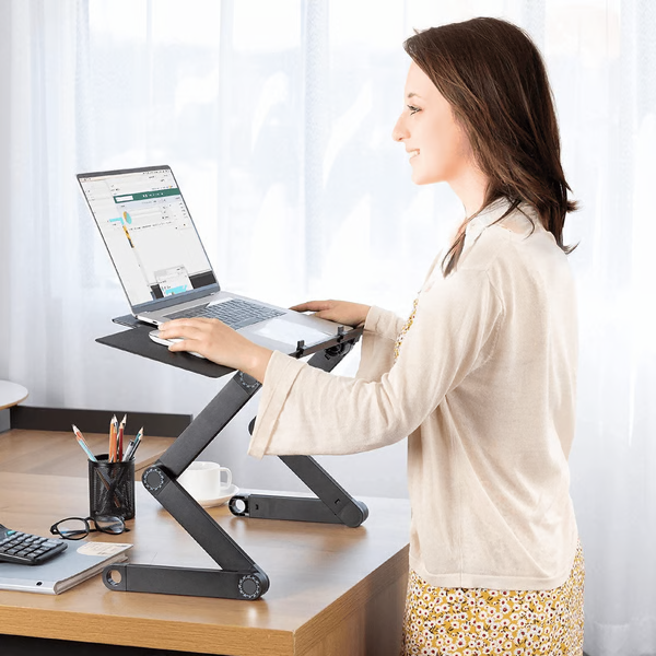 Supporto ergonomico per laptop Virex regolabile a 360 gradi per casa, ufficio e viaggio | Lersk