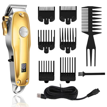 Máquinas de Cortar Pelo Profesionales para Hombre Set Dorado Inalámbrico Set de Máquinas de Cortar Pelo Doradas Inalámbricas | Lersk