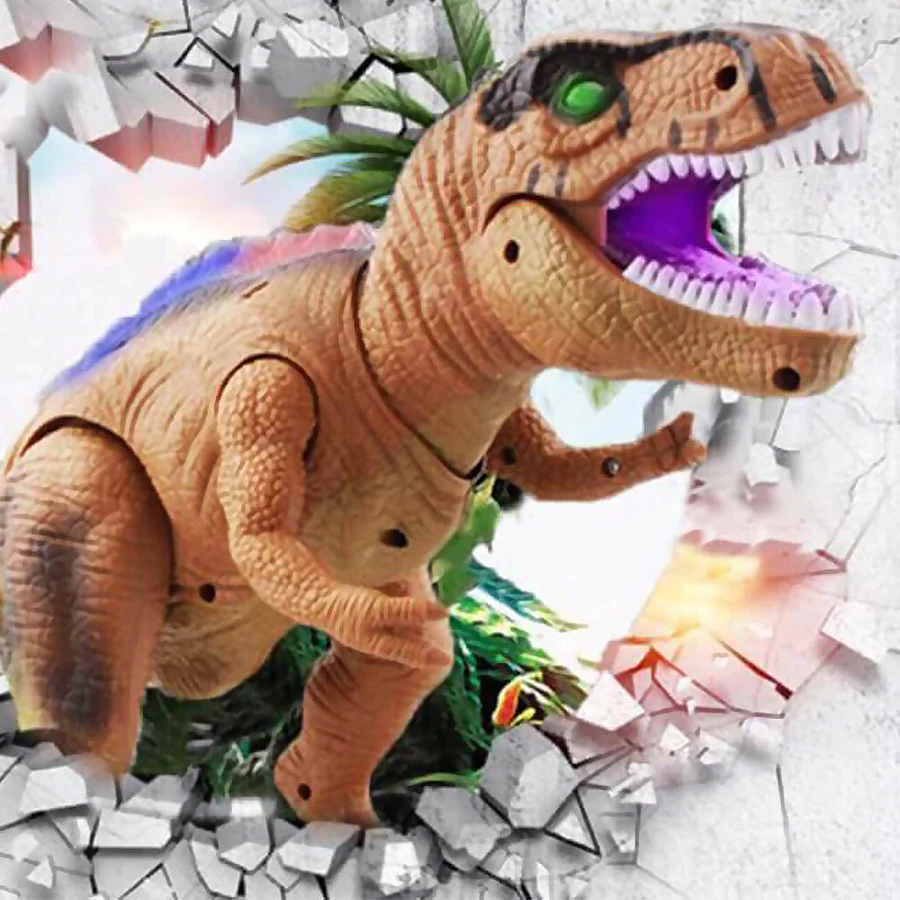 Juguete de dinosaurio con control remoto, luz y sonido de DinoAdventure | Lersk