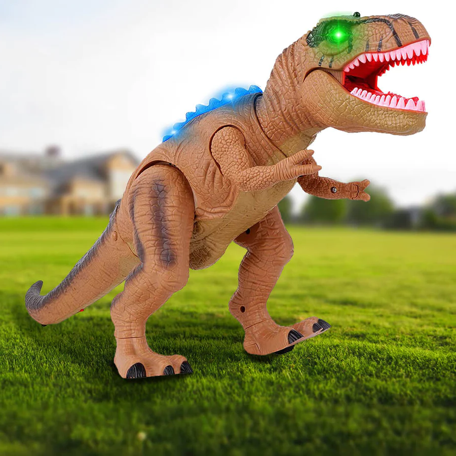 Juguete de dinosaurio con control remoto, luz y sonido de DinoAdventure | Lersk