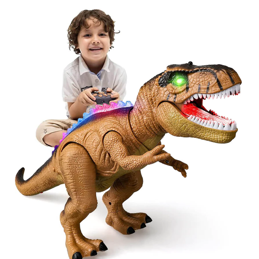 Juguete de dinosaurio con control remoto, luz y sonido de DinoAdventure | Lersk