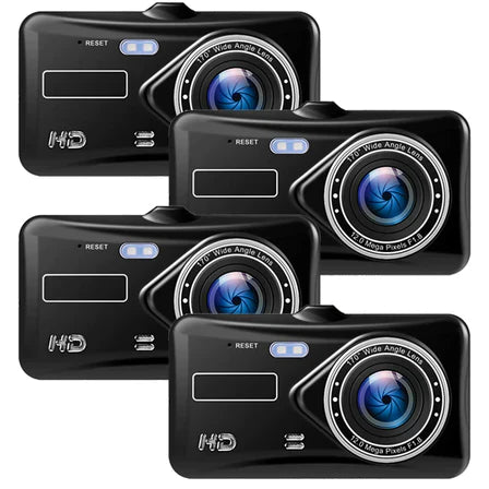 Dual Wireless Dash Cam Front And Rear 1080p 4-Inch LCD 170-Degree Ultra-Wide | Lersk