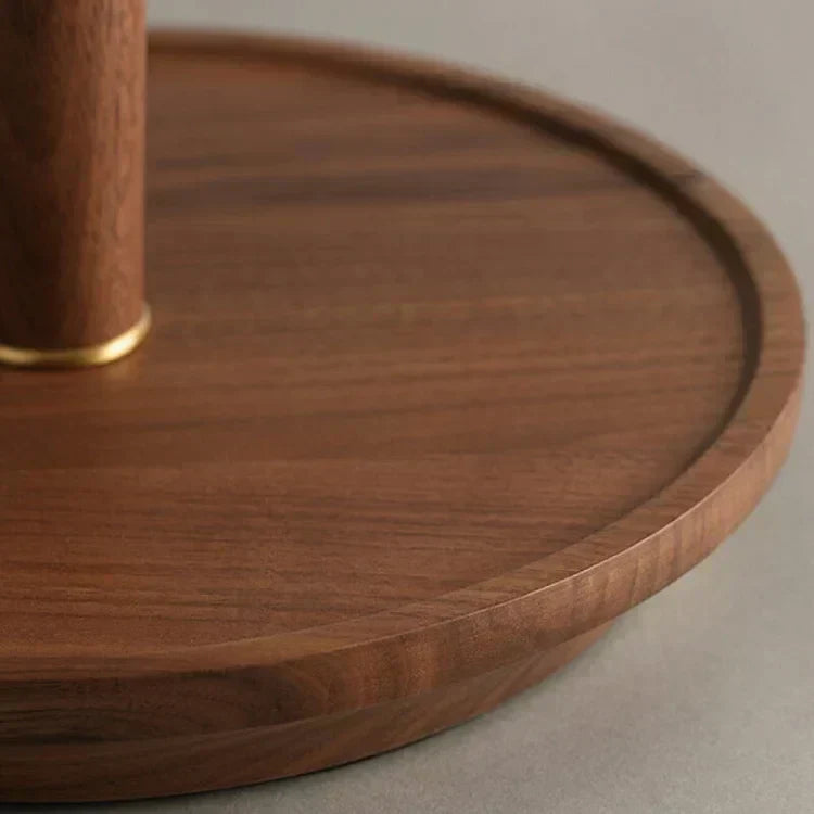 CedarGlow Retro Wood Table Lamp with Pleated Design | Lersk