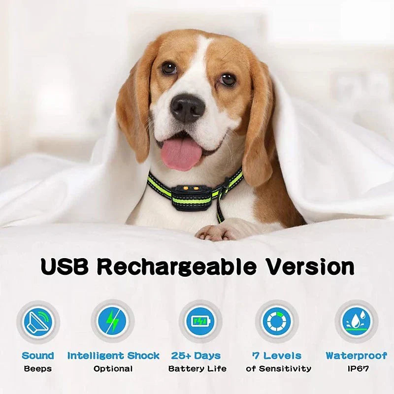 LumaPaw Pro Bark Collar Rechargeable With Sound And Vibration And Optional Shock | Lersk