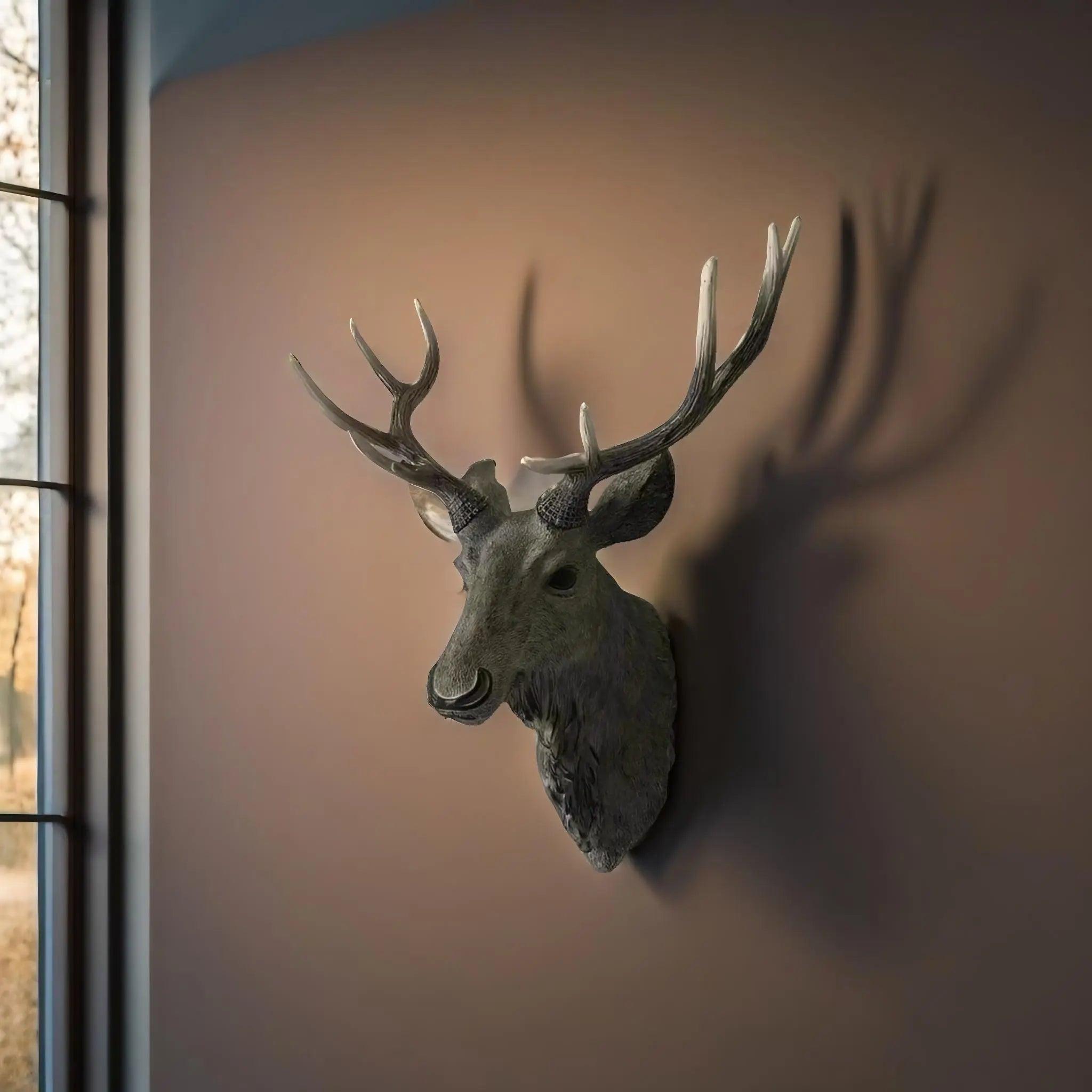 Thornridge Rustic Faux Deer Head Wall Mount Decor For Cabin | Lersk