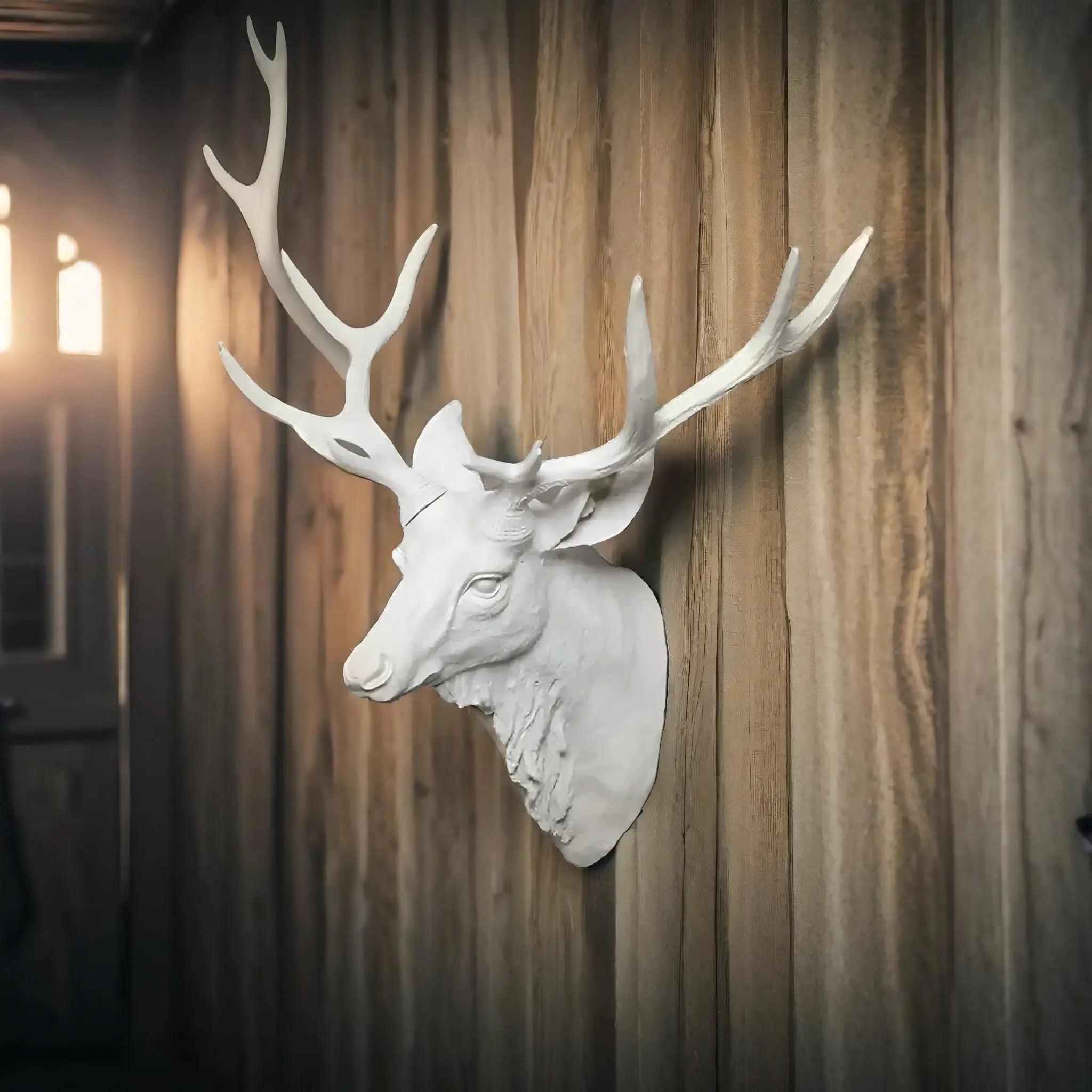 Thornridge Rustic Faux Deer Head Wall Mount Decor For Cabin | Lersk