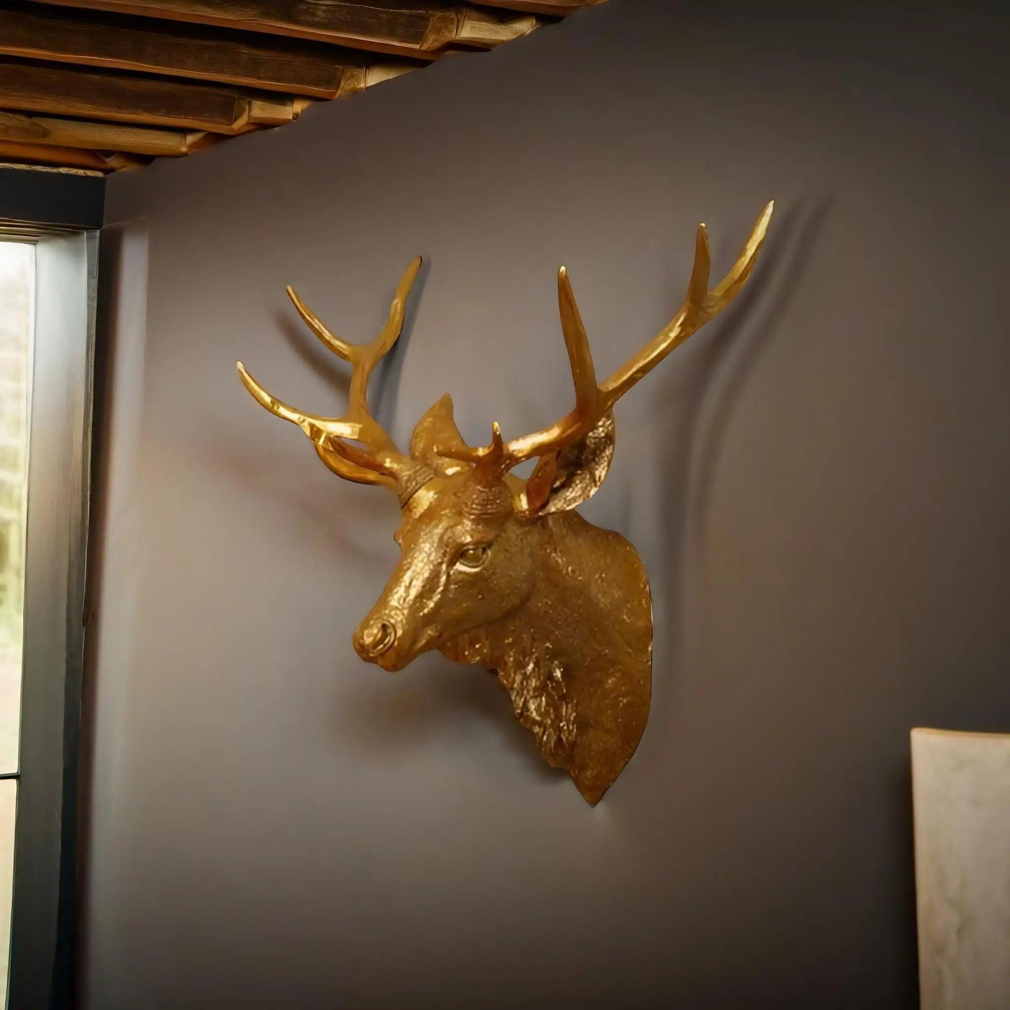 Thornridge Rustic Faux Deer Head Wall Mount Decor For Cabin | Lersk