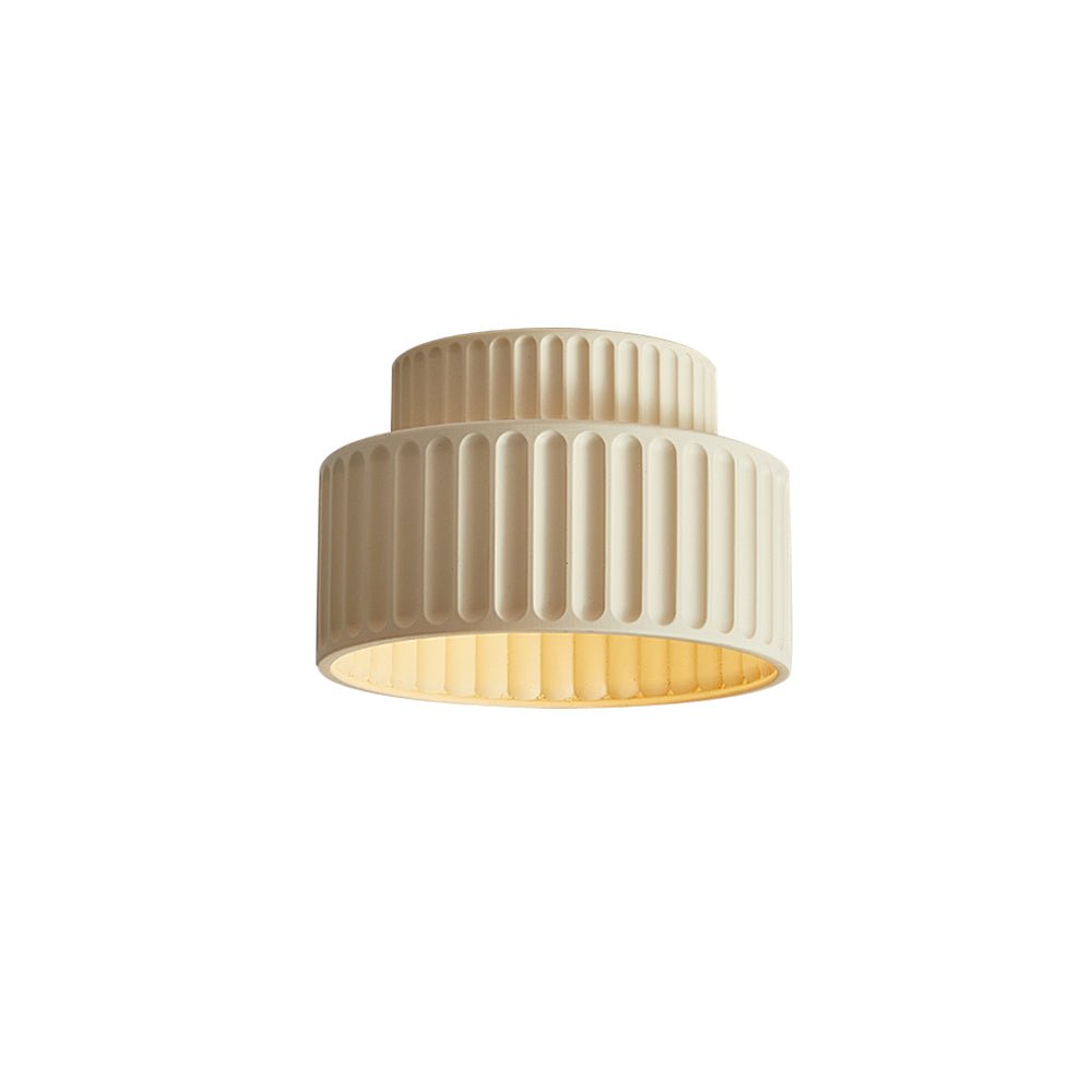 Luminara Tromme Semi Flush Loftlampe Cremefarvet Stoffront Én Lyskilde | Lersk