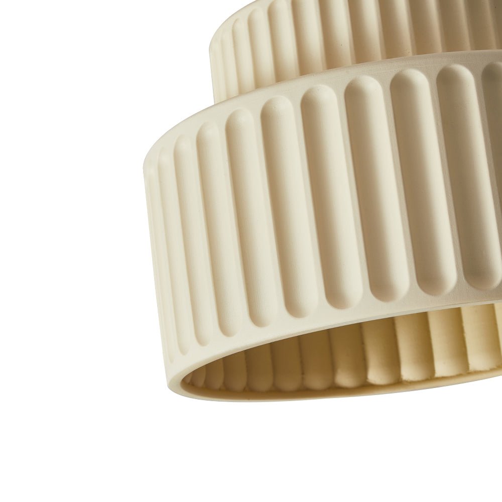 Luminara Tromme Semi Flush Loftlampe Cremefarvet Stoffront Én Lyskilde | Lersk