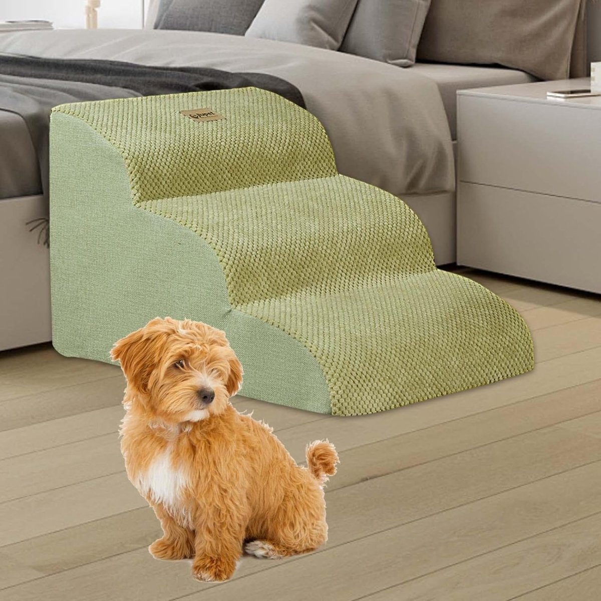 PetComfort Memory-Schaum-Hundetreppen Unterstützendes Stufensystem für kleine und ältere Hunde zum Erreichen höherer Betten | Lersk
