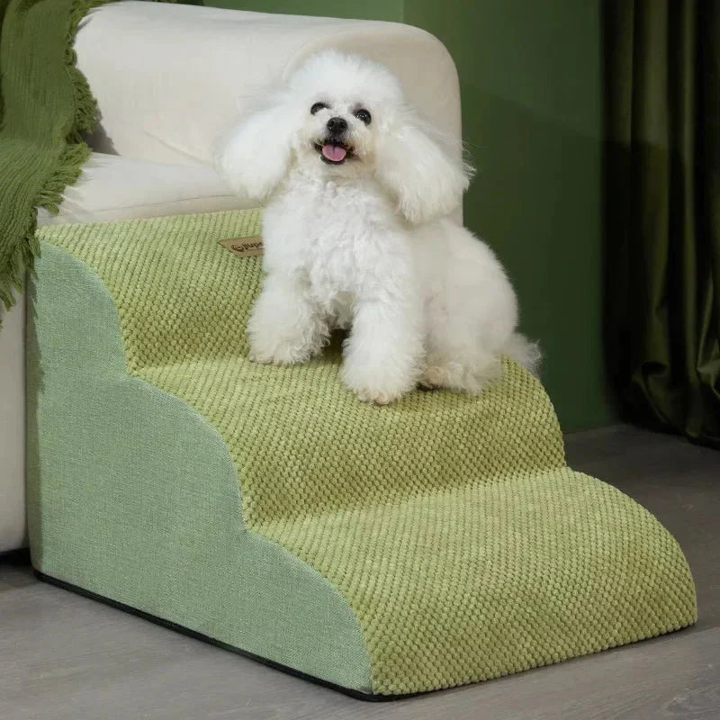 PetComfort Memory-Schaum-Hundetreppen Unterstützendes Stufensystem für kleine und ältere Hunde zum Erreichen höherer Betten | Lersk
