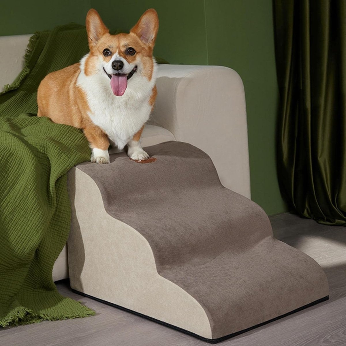 PetComfort Memory-Schaum-Hundetreppen Unterstützendes Stufensystem für kleine und ältere Hunde zum Erreichen höherer Betten | Lersk