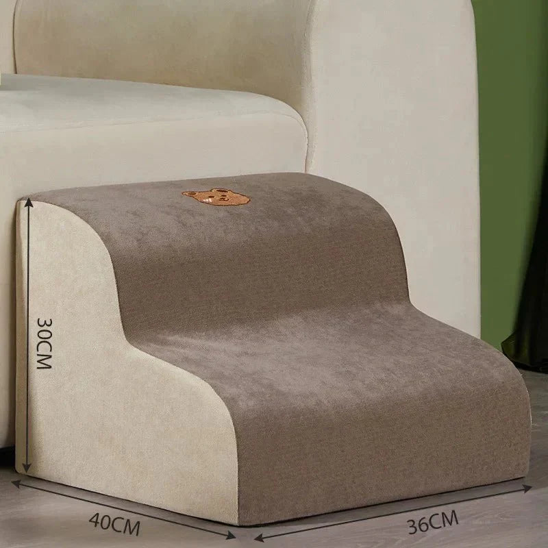 PetComfort Memory-Schaum-Hundetreppen Unterstützendes Stufensystem für kleine und ältere Hunde zum Erreichen höherer Betten | Lersk