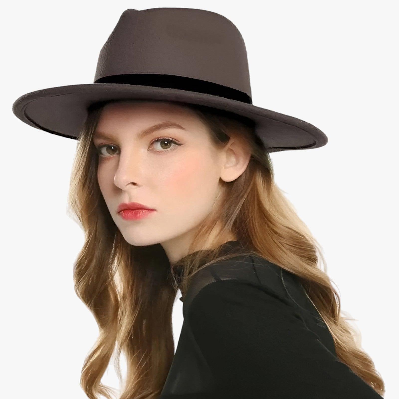 Unisex Vintage Wool Fedora Hat With Wide Brim, Classic Winter Style for Men and Women | Lersk