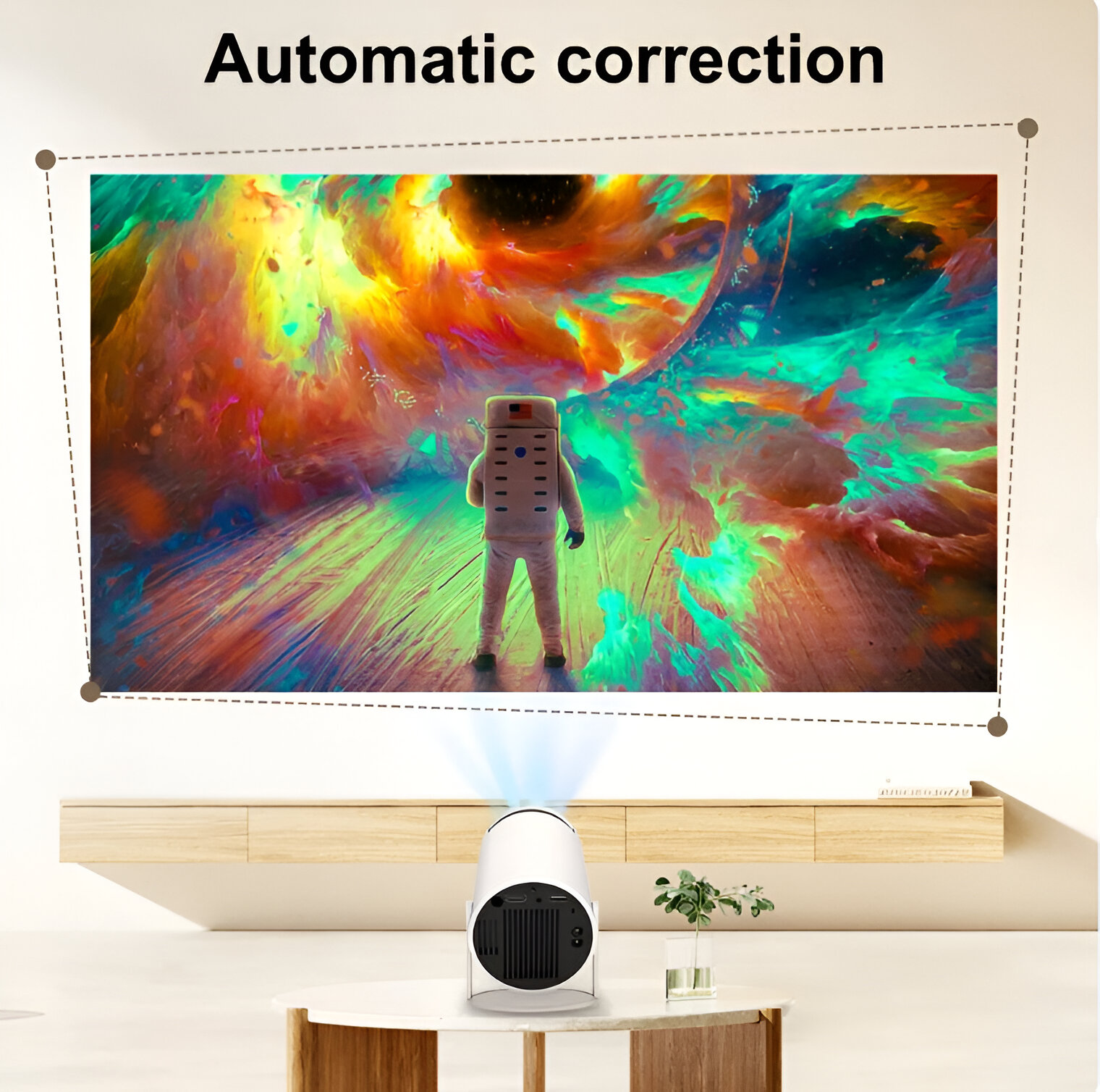 Projetor de Vídeo Mini Wi-Fi 6 com Bluetooth 5.0 | Lersk