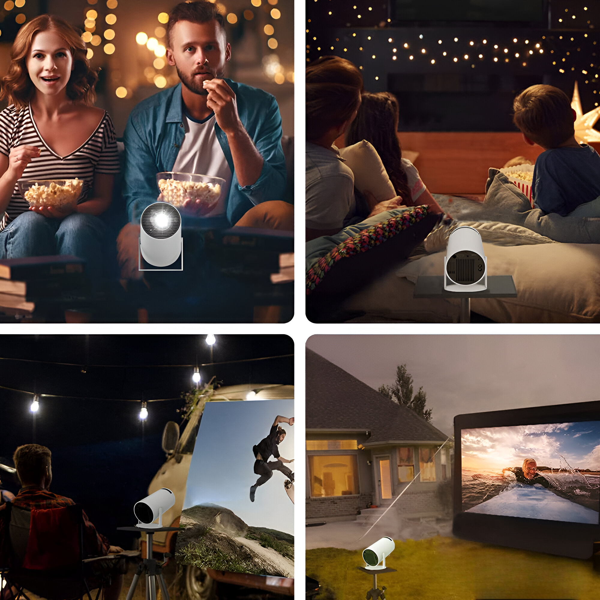 Projetor de Vídeo Mini Wi-Fi 6 com Bluetooth 5.0 | Lersk