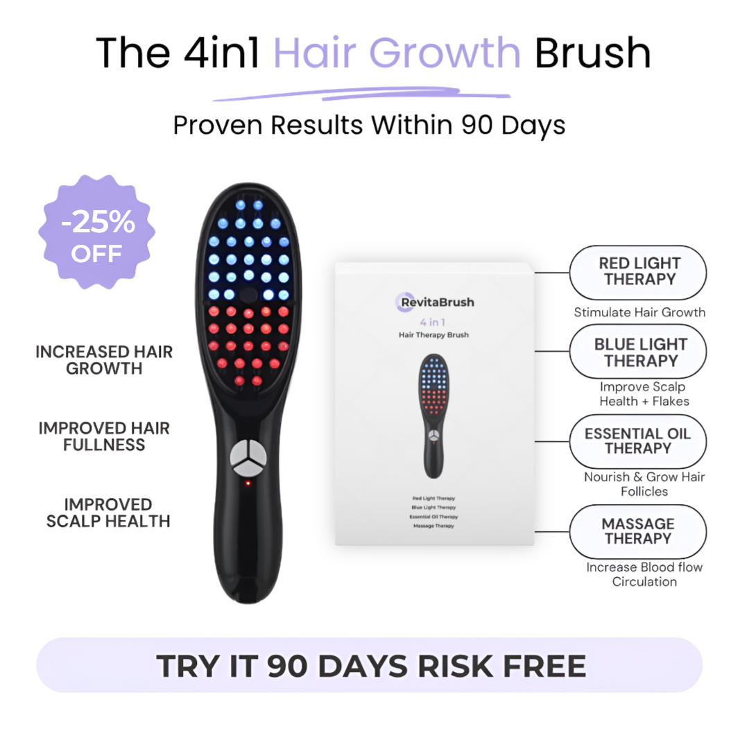 LumaRevive | 4-in-1 Red Light Hair and Scalp Therapy Brush