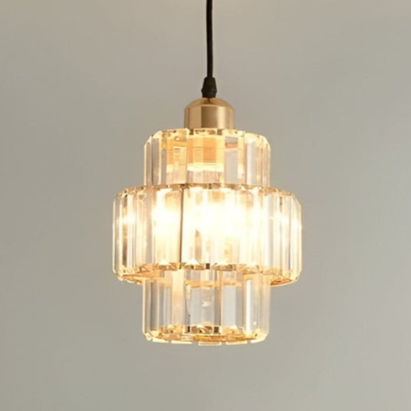 Aurelia Rifflet Krystalloftlampe med Elegant Ledning | Lersk
