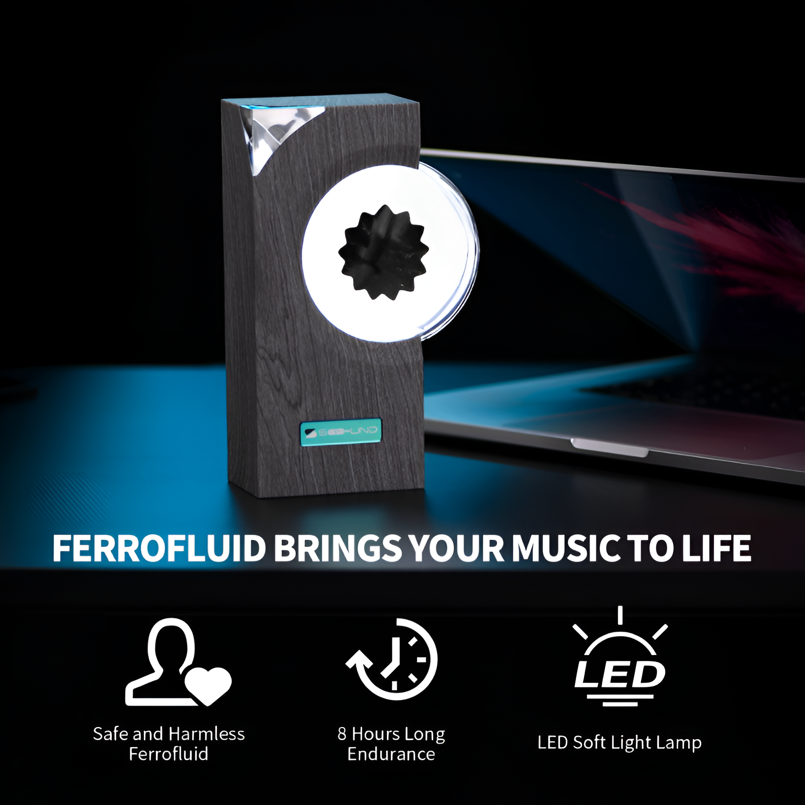 Visualizzatore Sonoro Ferrofluid per Audiophile e Artisti Display Audio-Responsivo | Lersk
