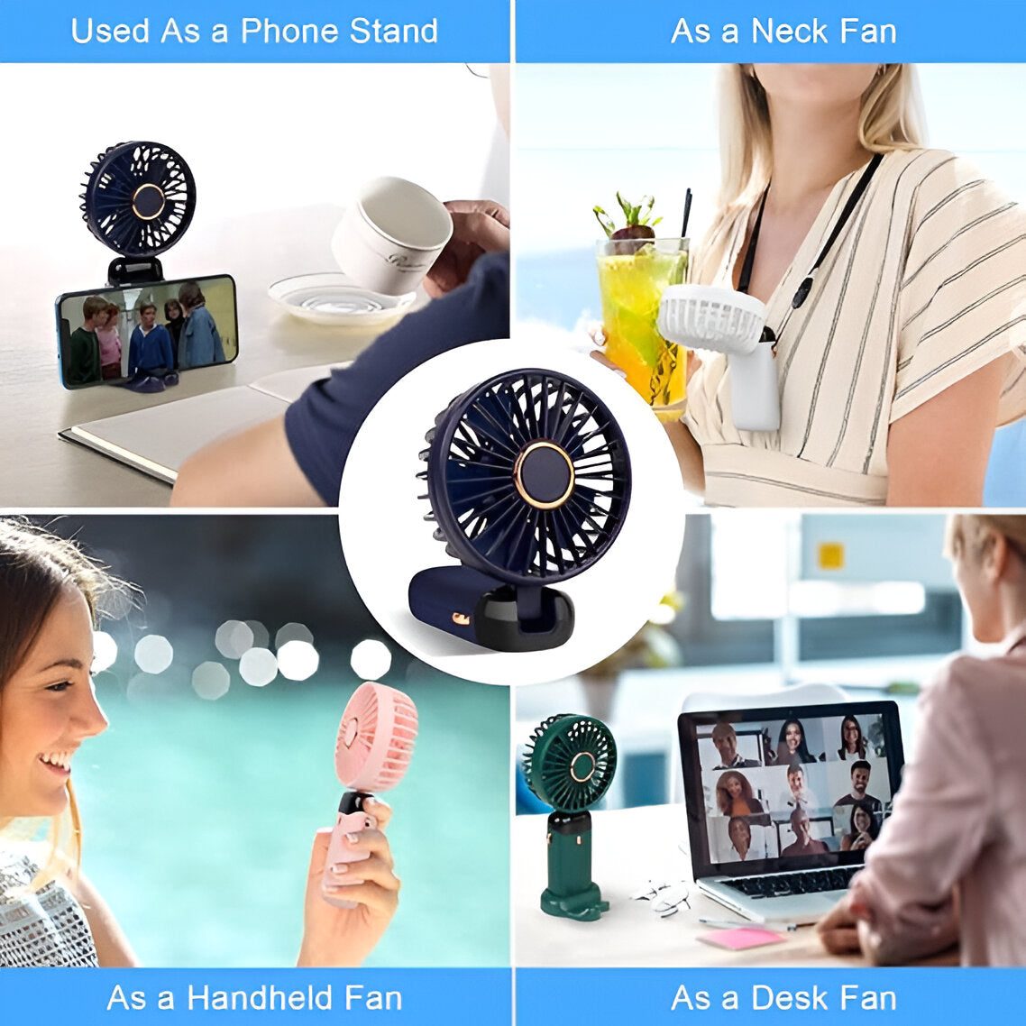 Ventilator portabil mini BreezeMate reîncărcabil pentru răcire rapidă | Lersk