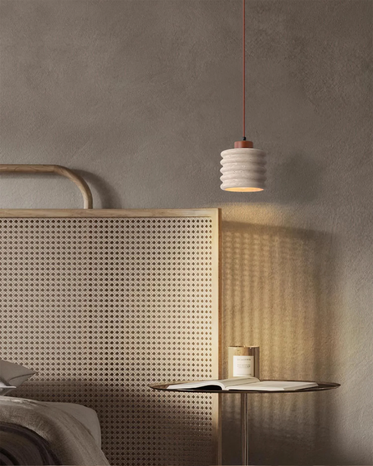 LumaVell Japandi Pendant Light With Wavy Ceramic Shade | Lersk