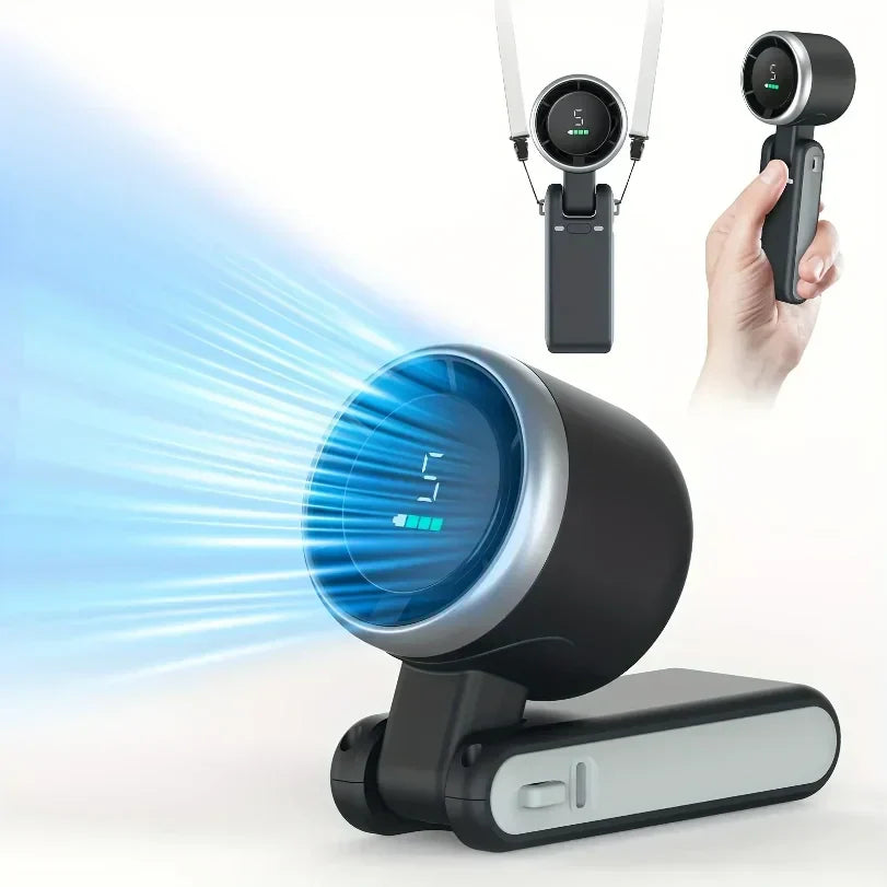 Portable Fan Neck Handheld Rechargeable Clip-On Mini Fan | Lersk