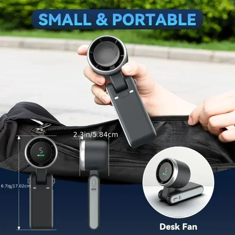 Portable Fan Neck Handheld Rechargeable Clip-On Mini Fan | Lersk